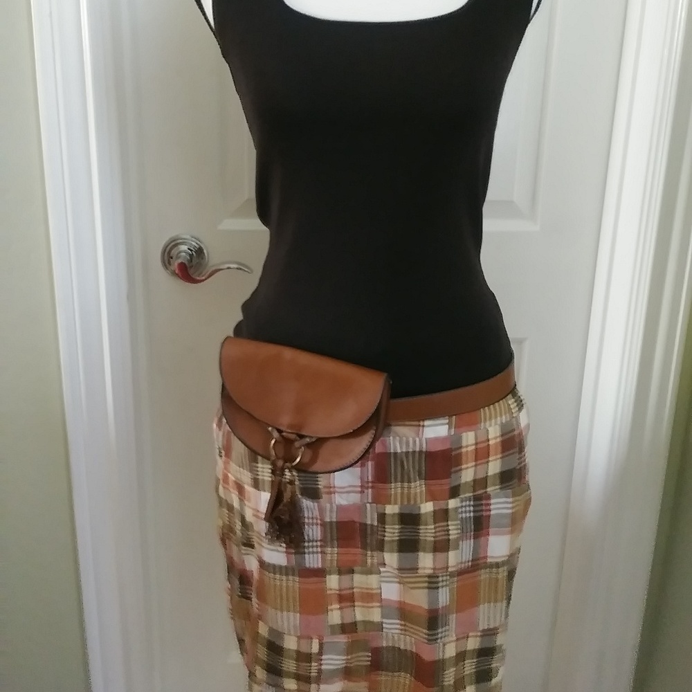 Madras Plaid Skirt